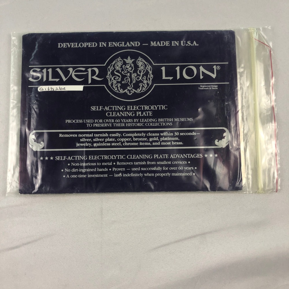 Silver Lion Electrolytic Cleaning Plate Tarnish Remover for Silver Gold Jewelry